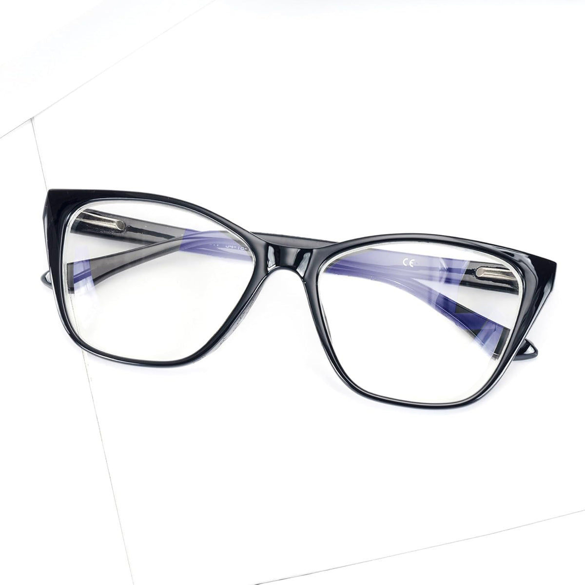 JCUANGR cat eye nearsighted glasses front view for women