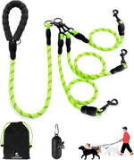 No Tangle 3 Dog Leash - Main Lead Rope with Padded Handle, Three Detachable Leash Splitters, Heavy-Duty Clip, 4.76ft for Walking, Running, Small, Medium, Large Dogs (Pink) - Image 10