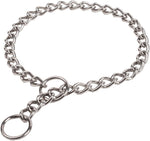 SGODA Chain Dog Training Choke Collar front view on a German Shepherd