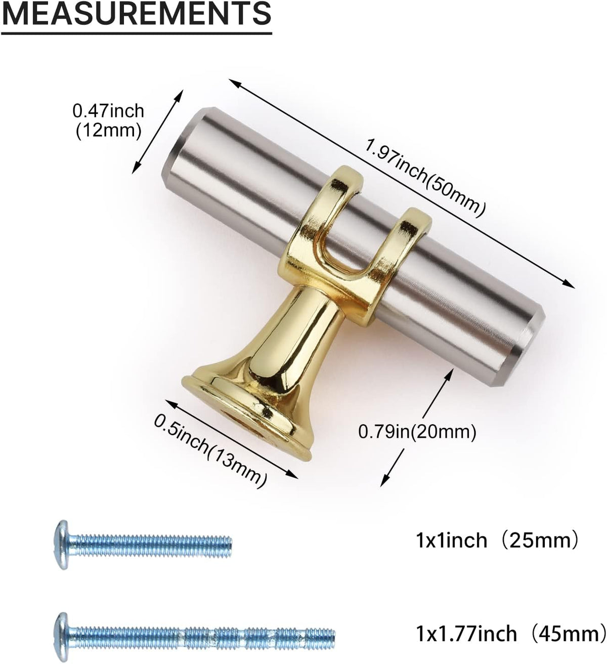Leulan dresser drawer knob installed on kitchen cabinet