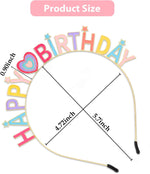 CIEHER happy birthday tiara side profile and adjustable band