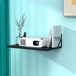 Dawasapat floating projector shelf front view with electronic equipment