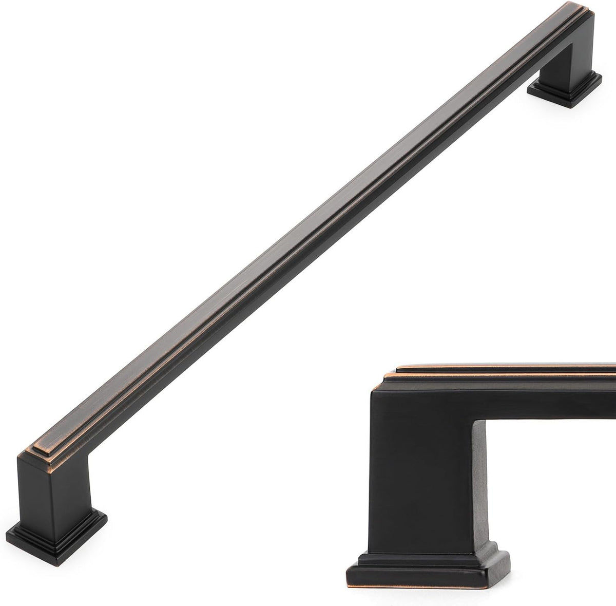 Koofizo bronze cabinet knob displayed on bathroom vanity