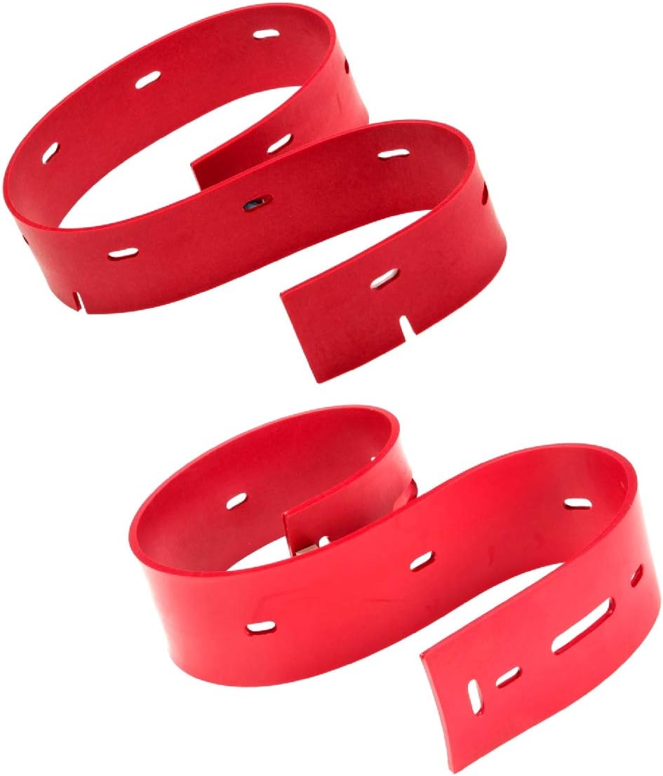 Tennant Nobles Squeegee Blade Kit Part 606758 front view of red rubber replacement floor scrubber blades