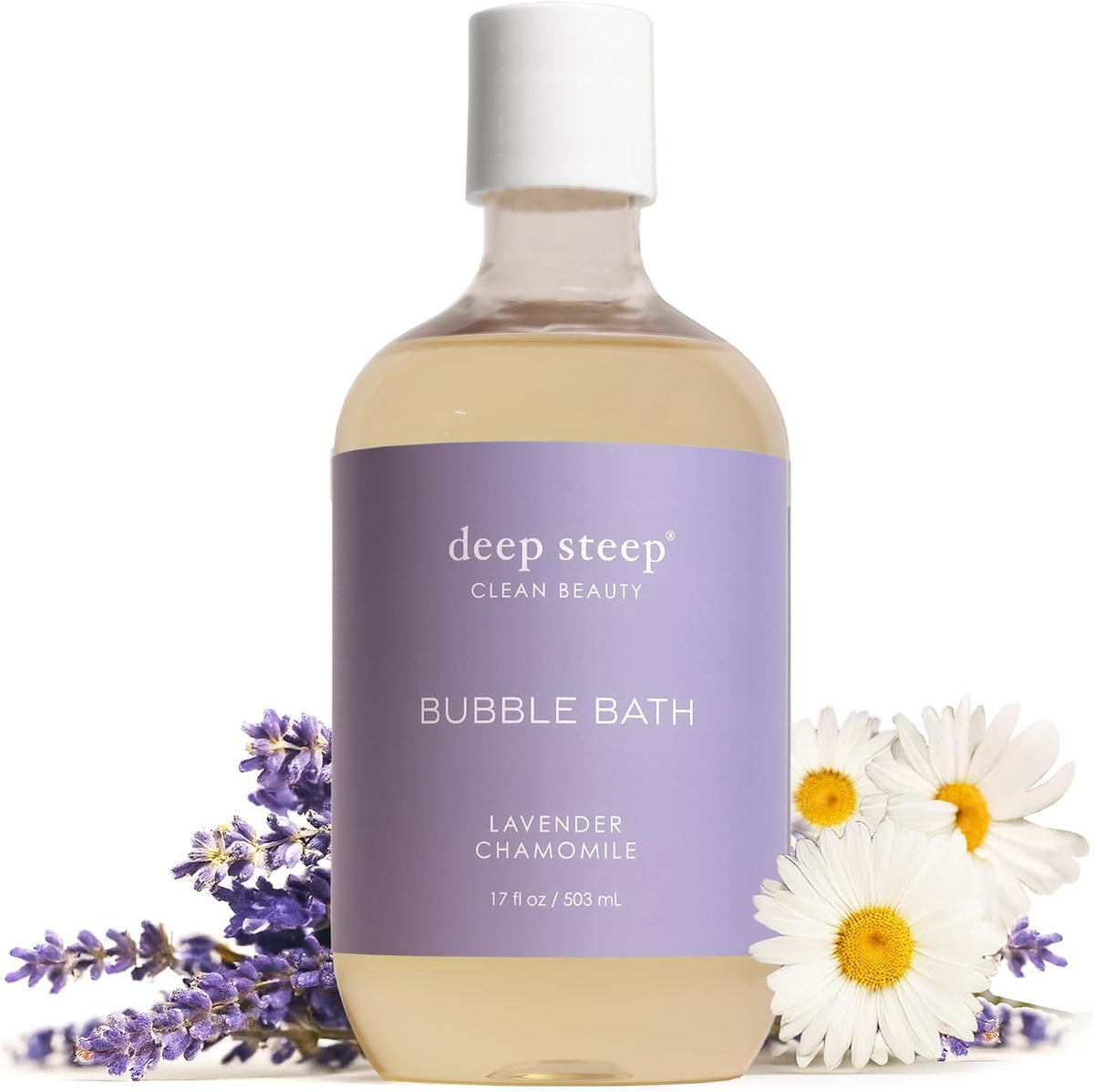 Deep Steep Fresh Lavender Bubble Bath for Women, Hypoallergenic, Clinically Tested, Clean Formula for Sensitive Skin, Sulfate-Free, 17 fl oz Bottle, Essential Bath Accessories - Image 13