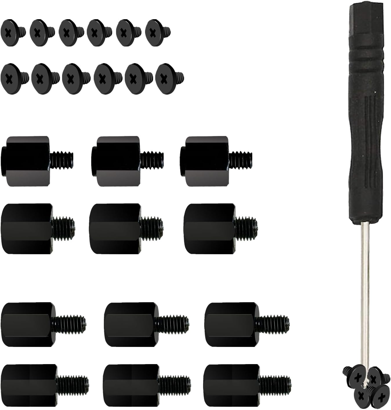 SGTKJSJS M.2 SSD mounting screws kit front view showing assorted hardware pieces
