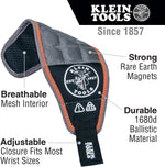 Klein Tools 55895 tradesman pro wristband wrapped around a tool bag.
