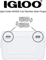 Durable rust-resistant stainless steel cooler replacement hinges
