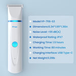 Petygo cordless pet trimmer package including USB charging cable and brush