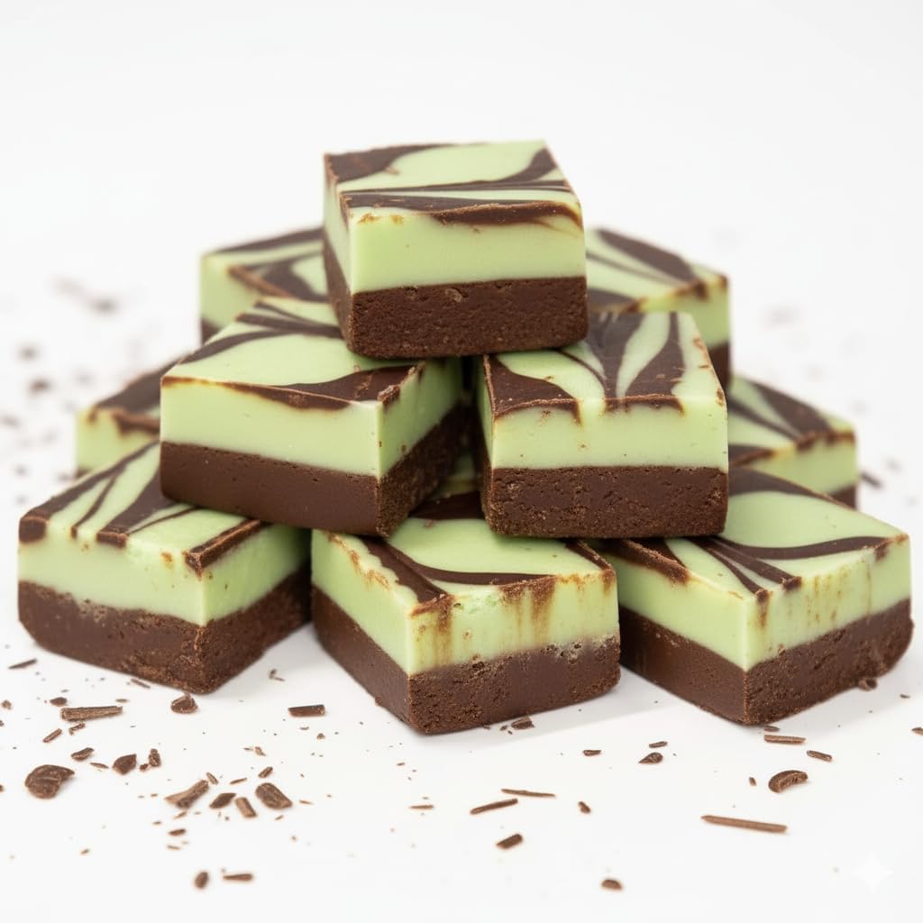 Valley Fudge real butter chocolate confectionery top down product view.