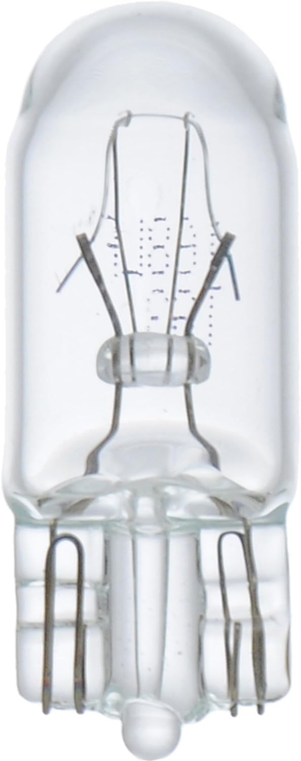 Sylvania 168 basic miniature bulb front view of the packaging for automotive replacement lights.