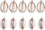 SUNNYCLUE 1 Box 16Pcs 4 Style Electroplate Spiral Seashells Craft Charms Connectors Pendant Conch Shells Charms with Plated Golden Loop Bail for Bracelet Necklace Making Craft Supplies - Image 9