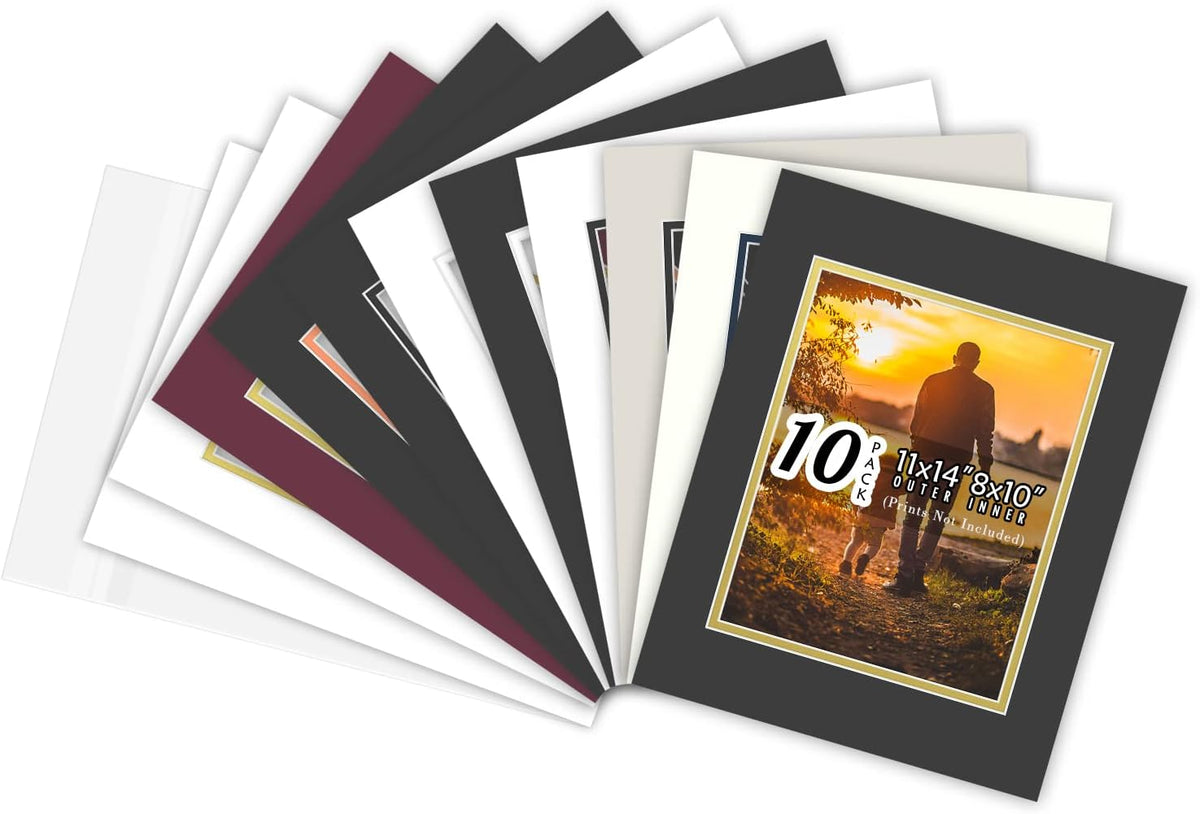 Golden State Art 11x14 double picture mats front view package