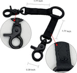 Della Stella double headed hook pet safety lead demonstrating the three hundred and sixty degree swivel mechanism.