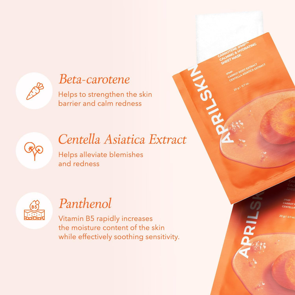 Korean soothing sheet mask by APRILSKIN for sensitive skin care