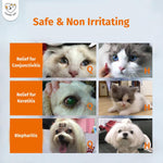 Dog and cat eye cleaner solution for removing stubborn tear stains.