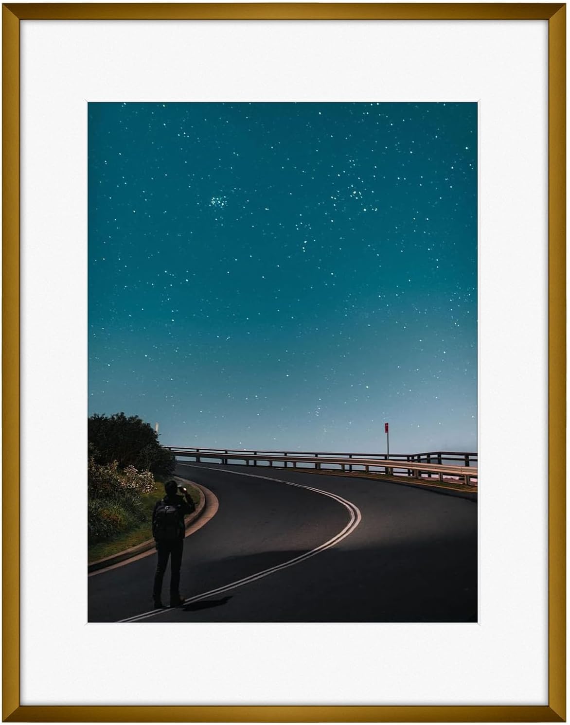 Frametory 9x12 Aluminum Picture Frame with Mat for 6x8 Photo, Black | Includes tempered glass front, removable mat, and built-in hangers for wall mounting. Ideal for home office or living room - Image 14