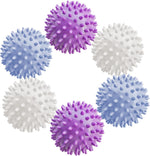 Weglok reusable laundry dryer balls front view showing multi colored six piece set