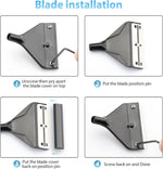 Close up view of the durable blade assembly on the Pronetcus glass aquarium scraper