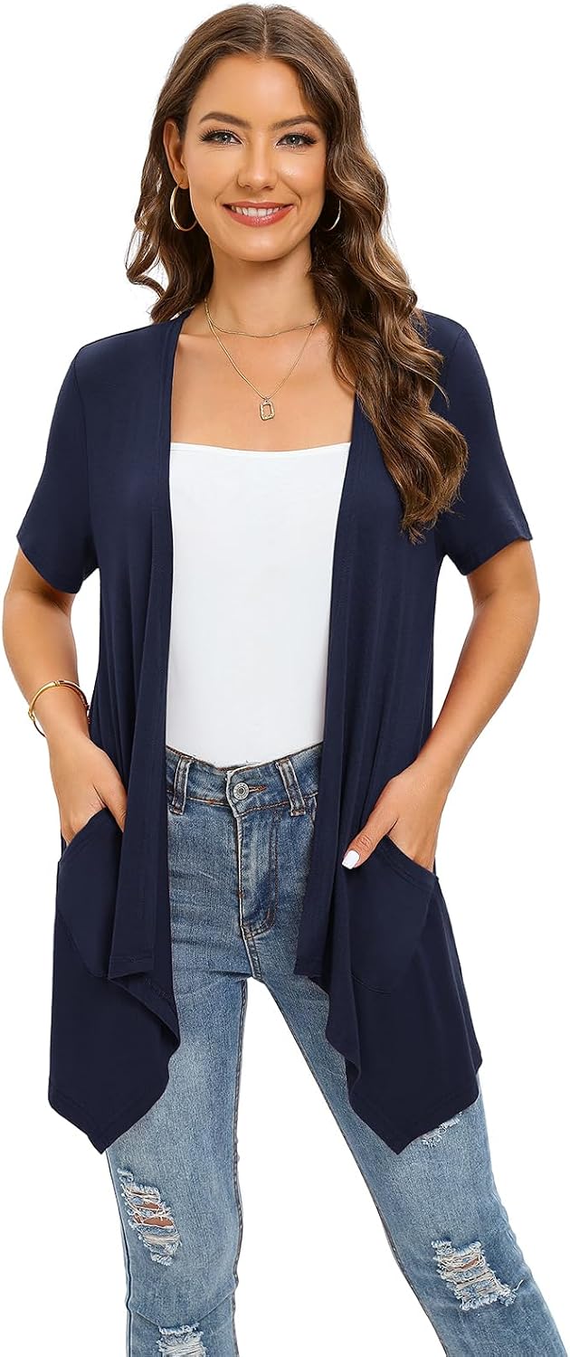 Veryoung open front casual summer cardigan side profile