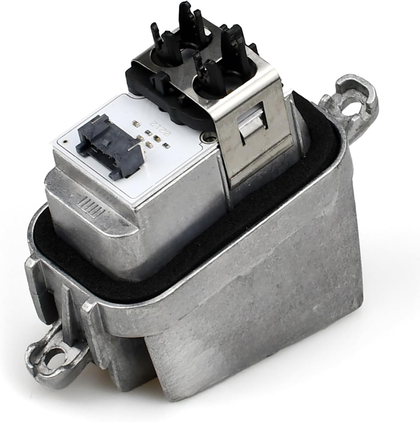 Pifipour 1305715178 DRL headlight control module front view showing the metallic housing and electrical connectors for Audi replacement parts