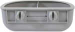 Petmate kennel water bowl showing the no-spill rim design