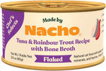 Made by Nacho Flaked Filets Recipe in Bone Broth, Grain-Free Chef's Selects Wet Food for Cats Balanced Diet in Naturally Hydrating Pumpkin-Infused Broth (3.0 oz (Pack of 12), Tuna & Sea Bass) - Image 10