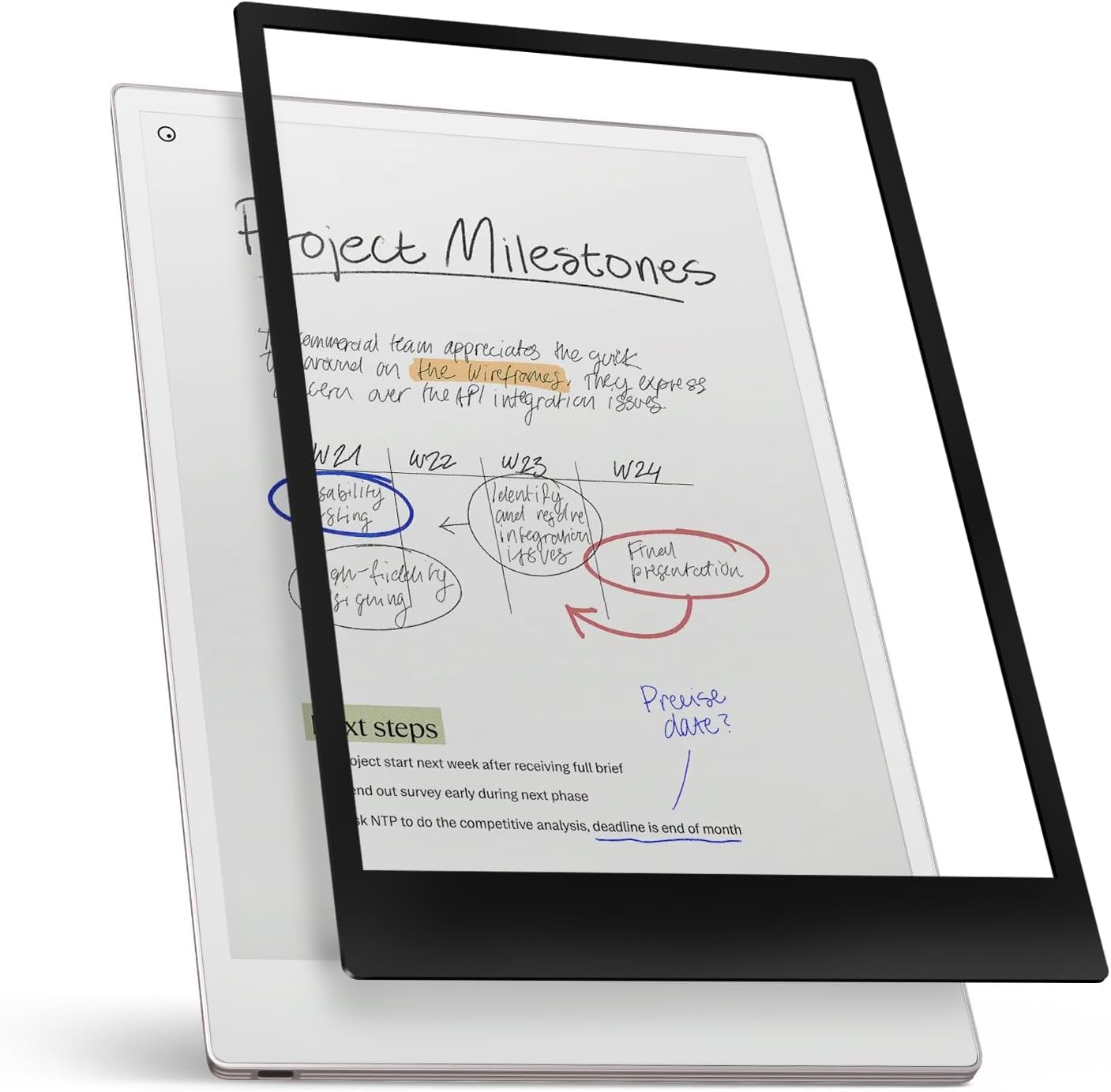 CoBak Paper Feel Writing Screen Protector for reMarkable Paper Pro 11.8 front view