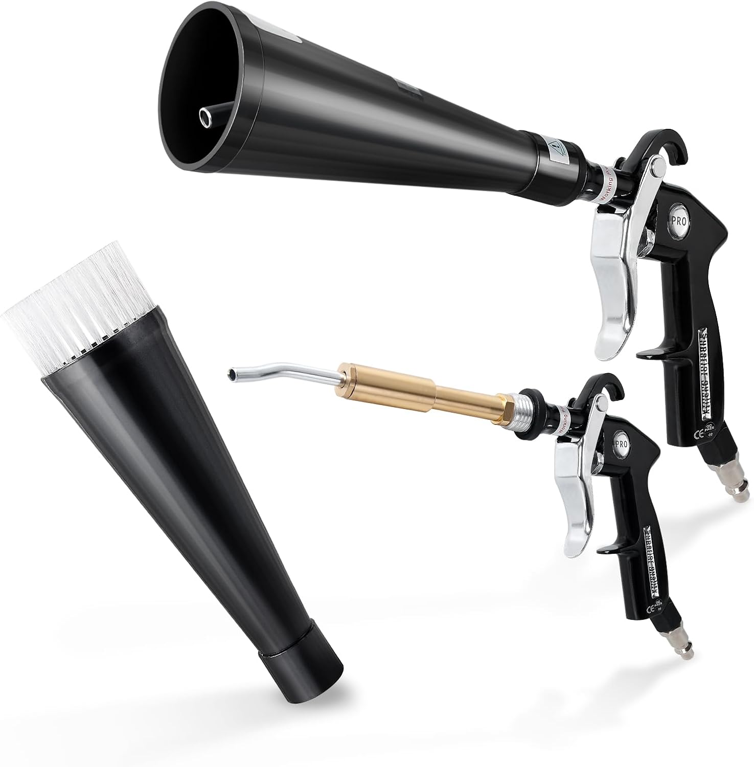 Aurorasters Tornado Car Cleaning Gun front view showing the premium aluminum alloy body.