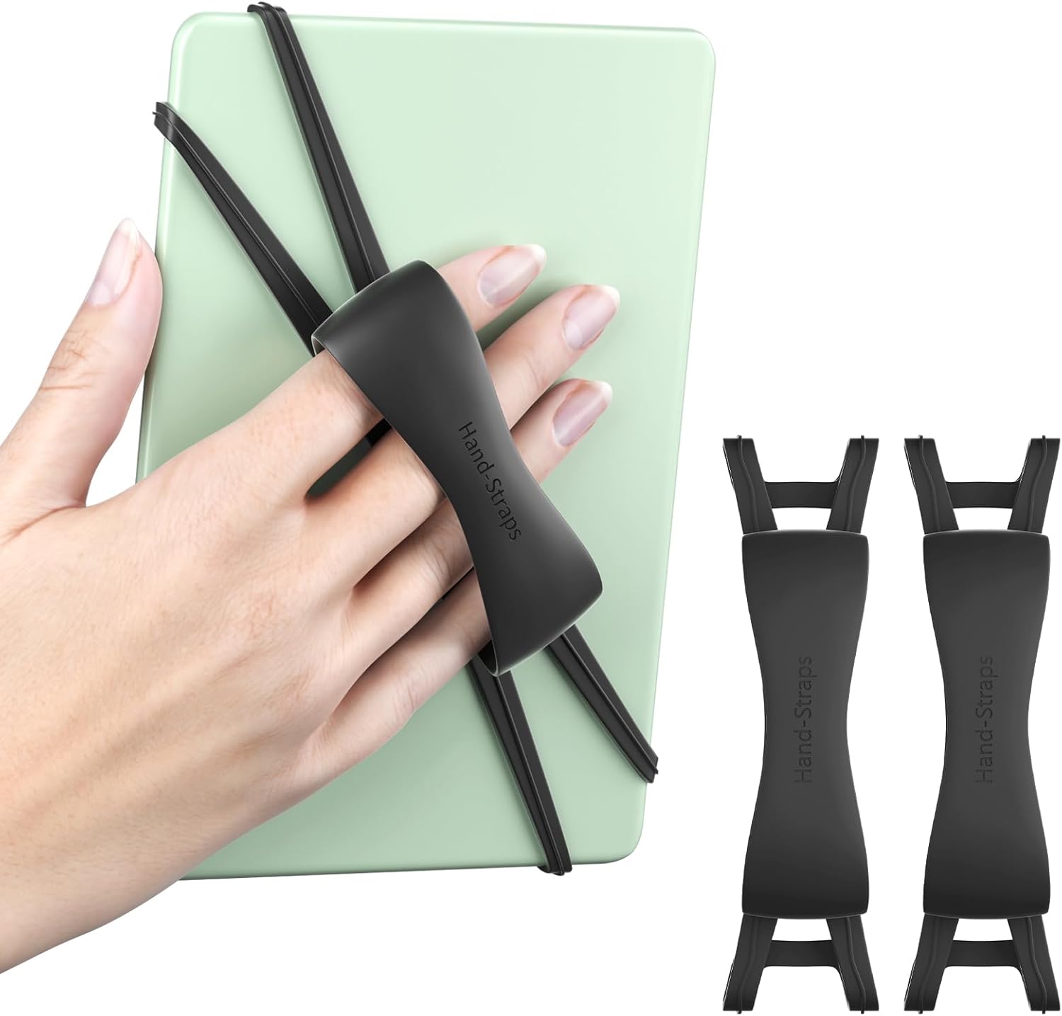 LANCI comfortable hand strap for Kindle front view showing secure elastic grip.