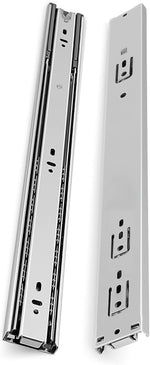 Gobrico 22-Inch Drawer Slides front view showcasing steel finish