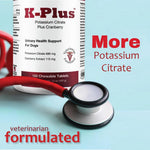 Potassium citrate and cranberry supplement for dog calcium oxalate stone prevention