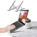 Generic portable laptop stand front view silver aluminum ergonomic riser for desk