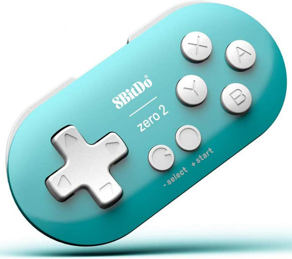 8Bitdo Zero 2 gamepad showing d-pad and action buttons