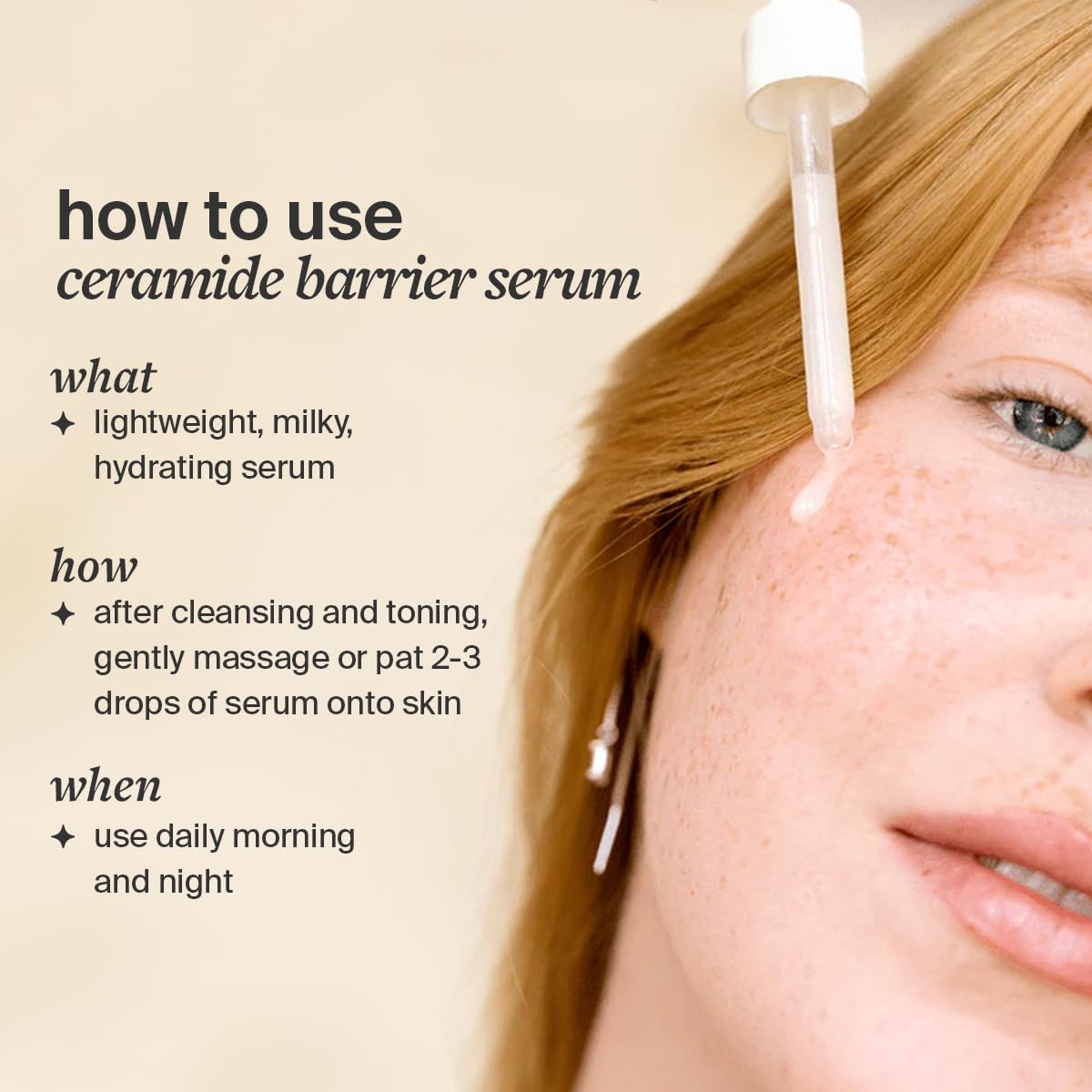 Texture shot of the lightweight fragrance free ceramide barrier formula