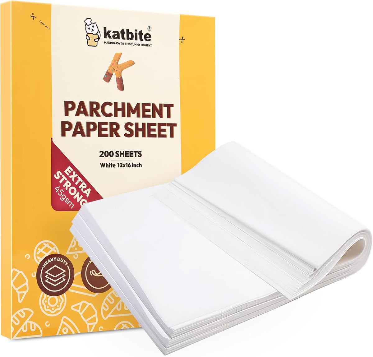 Katbite 1000 Pcs Burger Patty Paper Squares, 5.5x5.5 Inch, Non-Stick | Heavy duty greaseproof squares, ideal for separating patties, burger presses, grilling, freezing and candy wrapping - Image 9