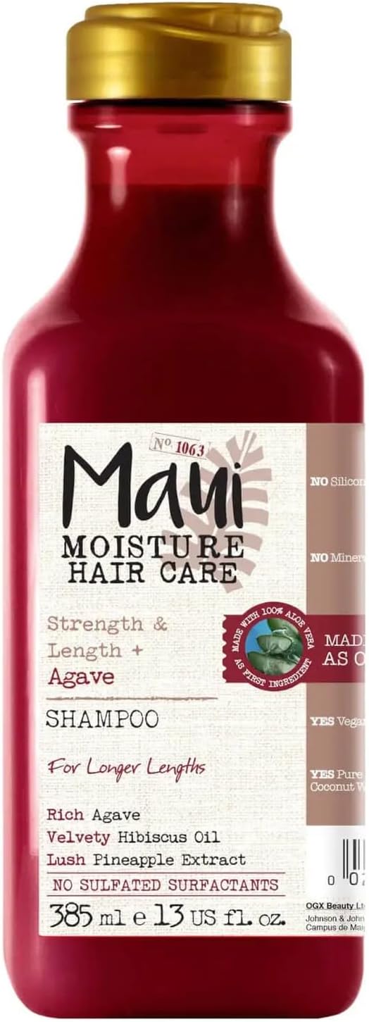 Maui Moisture Strength AntiBreakage + Moisturizing Agave Conditioner for Color Treated or Chemically Damaged Hair Vegan Silicone ParabenFree SulfateFree Surfactants, hibiscus, 13 Fl Oz - Image 11