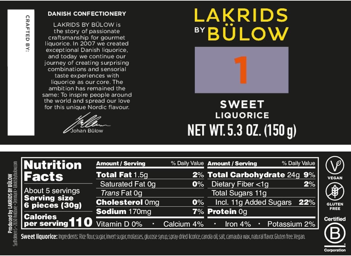 LAKRIDS BY BÜLOW vegan gluten free Scandinavian candy jar