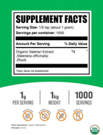 BulkSupplements Valerian Root Extract powder texture close up