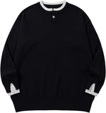 Laixton Mens Oversized Sweater Unisex Long Sleeve Cable Knit Sweaters Aesthetic Streetwear Casual Sweater Jumper Tops - Image 10