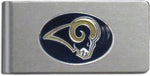 Lifestyle shot of Siskiyou NFL money clip with casual menswear accessories