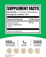 Pure citrus naringin supplement powder texture close up view