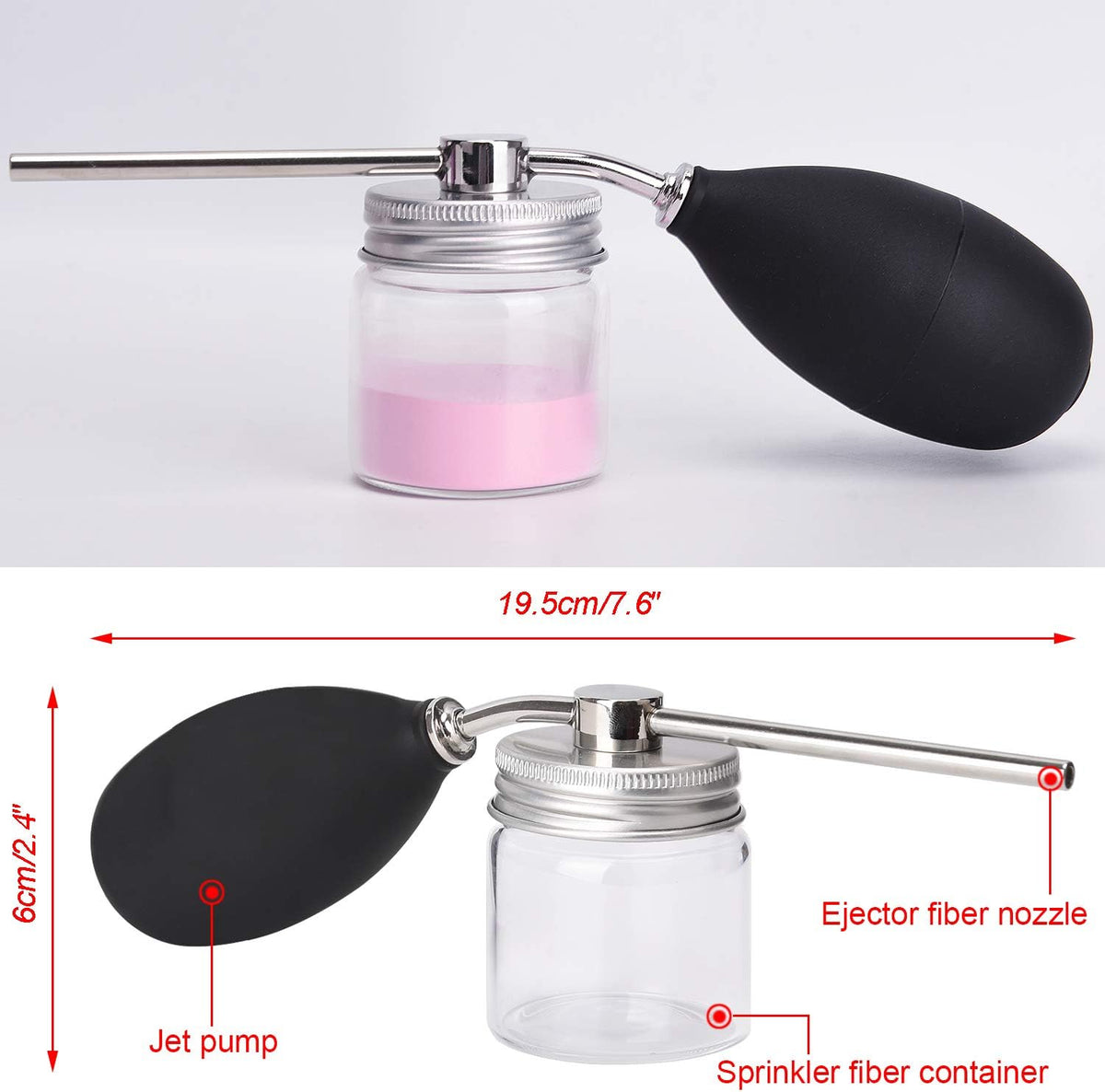 Noverlife portable powder duster applicator close-up