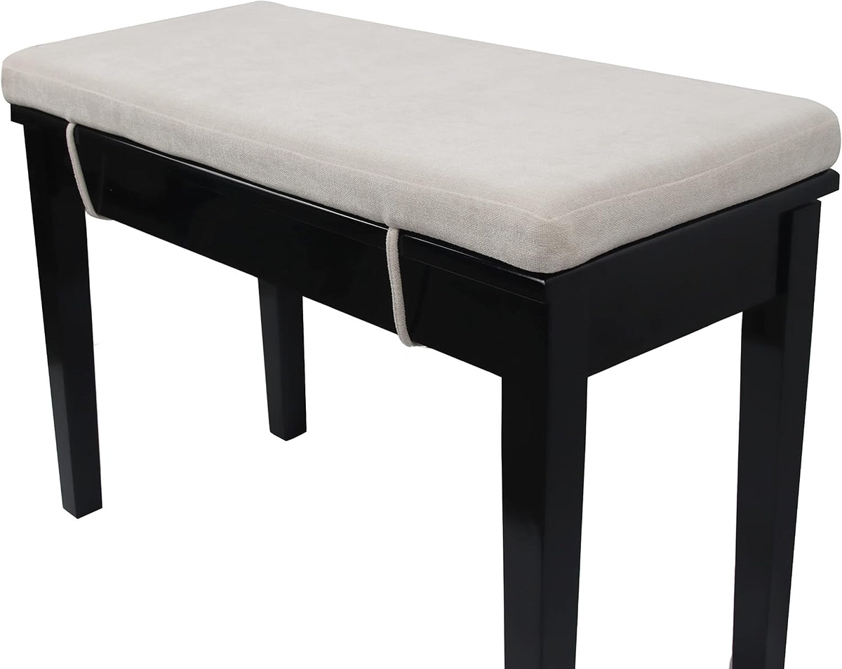 Loveboat washable bench cushion front view in milky white