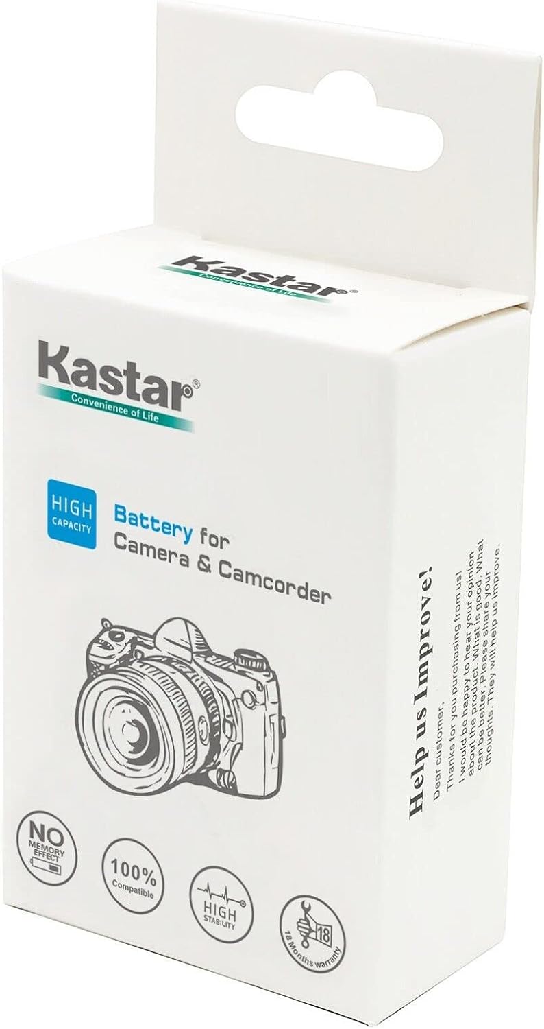 Kastar rechargeable battery packaging and label details