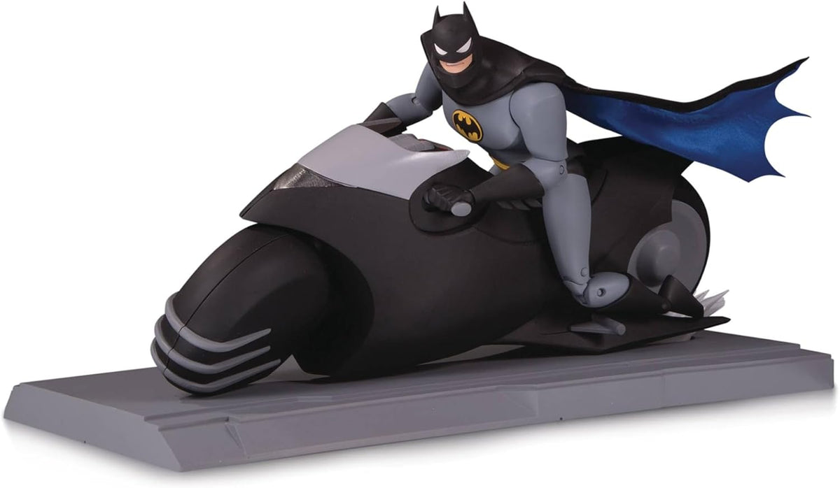 DC Collectibles Batman The Animated Series Batcycle And Action Figure Set front view collectible