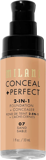 Milani Conceal and Perfect foundation Sand texture swatch