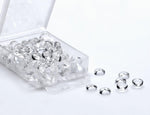 Shapenty 6 millimeter glass cabochons showing flat back design