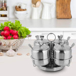 TOPINCN seasoning bottle set showing stainless steel finish