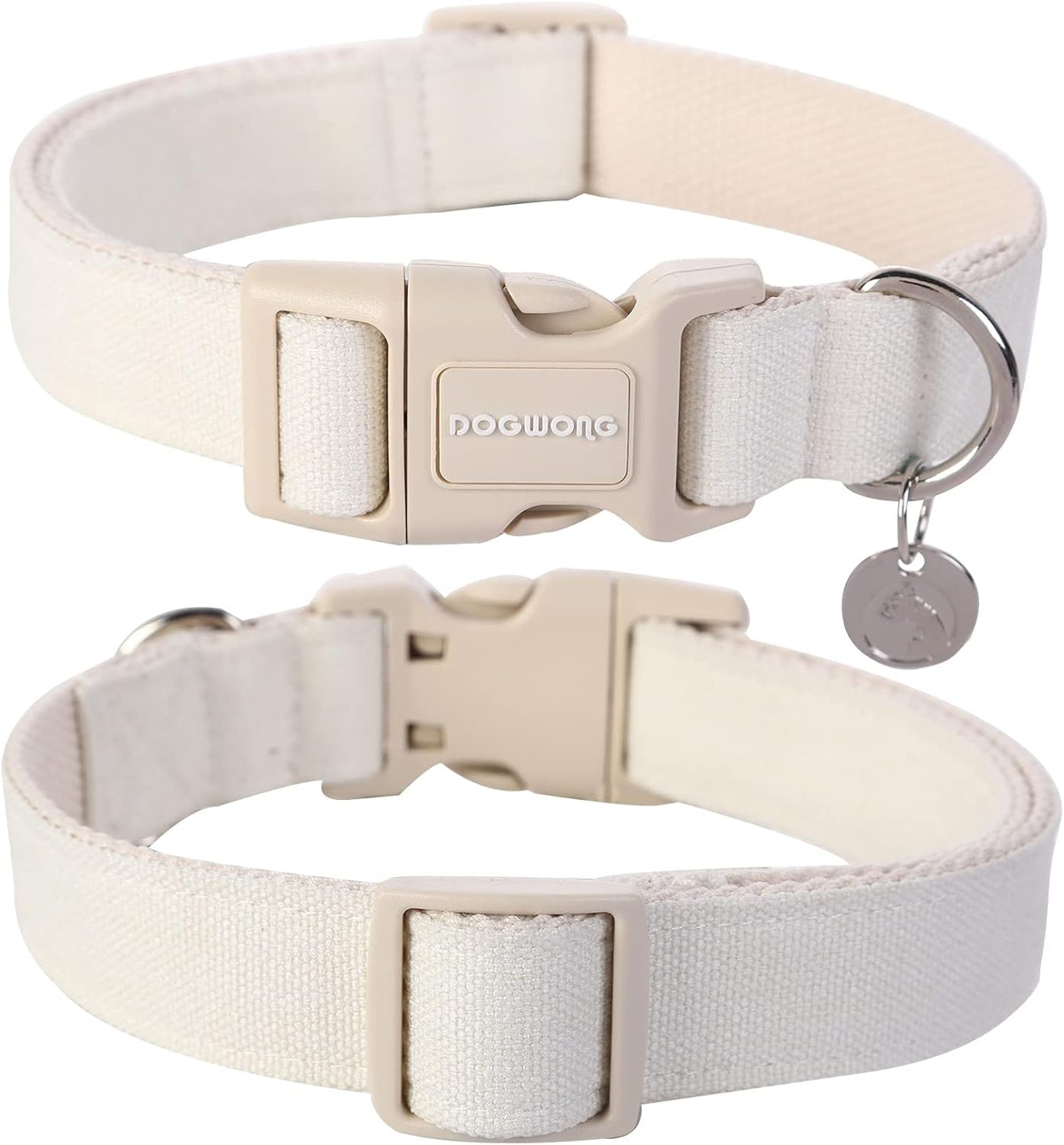 Dogwong pet collar metal D-ring close up